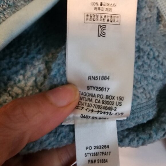 EUC Patagonia Blue Sweater Quarter Zip Fleece Popover Jacket Siz… - Picture 12 of 12